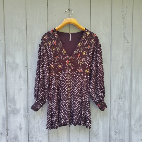 Free People Floral Balloon Sleeve Wonderland Dress - Picture 3 of 16